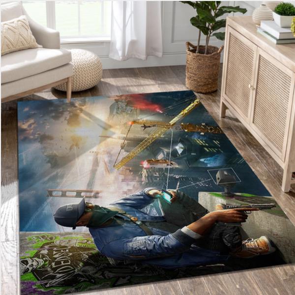 Watch Dogs 2 Video Game Area Rug Area Living Room Rug