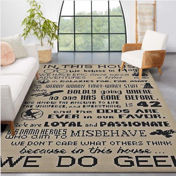 We Do Geek Area Rug Geeky Carpet Floor Decor