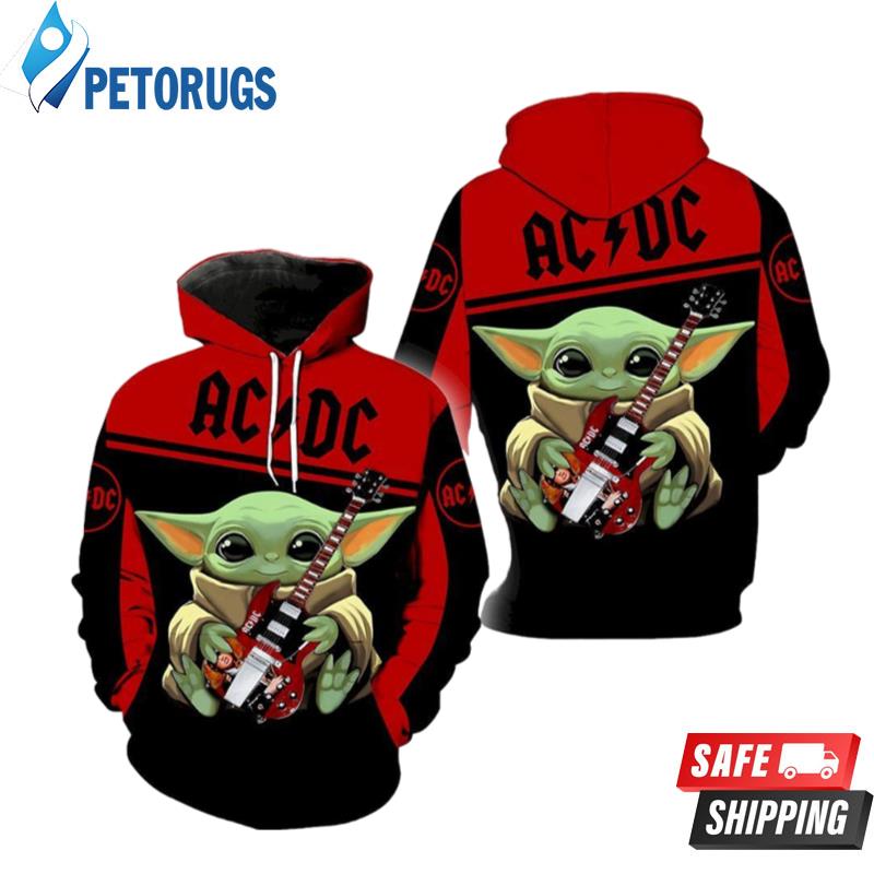 Ac Dc Baby Yoda New Full For Men And Women 3D Hoodie