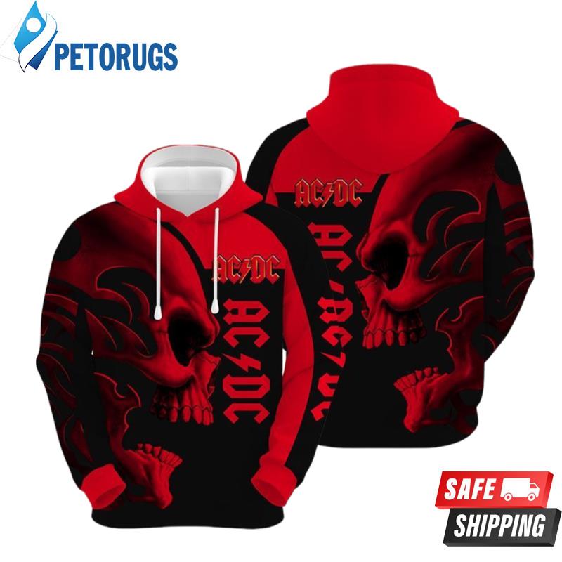 Acdc Hard Rock Skull Red Men And Women Acdc Skull Rock Band Acdc Rock Band Full High Quality 2020 3D Hoodie