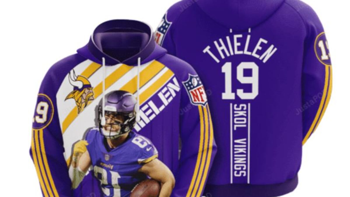 Minnesota Vikings Adam Thielen 3D Hoodie - Peto Rugs