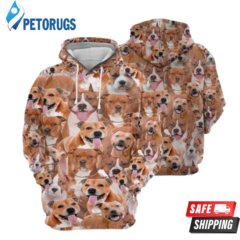 American Staffordshire Terrier Awesome 3D Hoodie