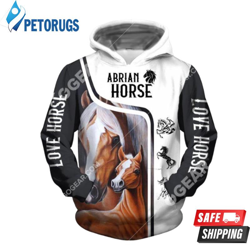 Arabian Baby Horse And Mommy Horse And Pered Custom Graphic 3D Hoodie