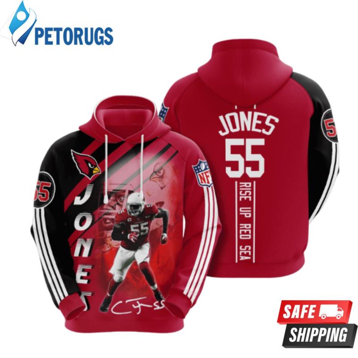 NFL Auction  Cardinals - Chandler Jones Signed Custom Christmas