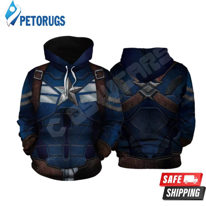 Avengers End Game Captain America Stealth Inspired 3D Hoodie