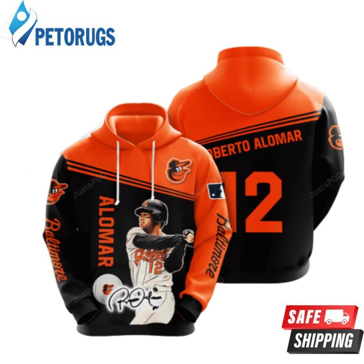 Baltimore Orioles Roberto Alomar 1 3D Hoodie - Peto Rugs