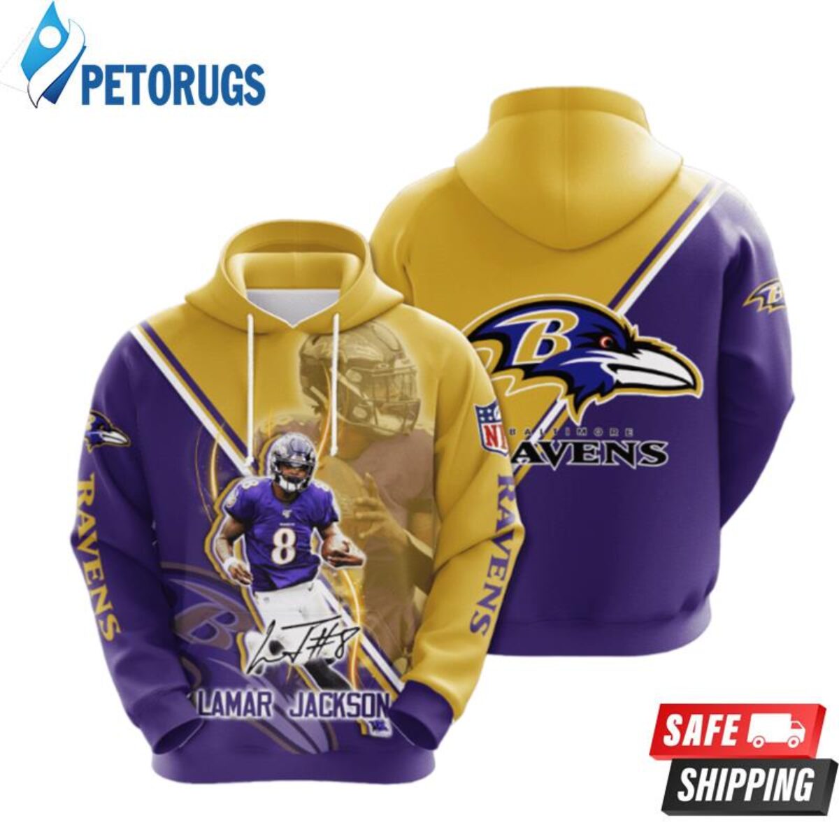 Baltimore Ravens Lamar Jackson Hooded Sweatshirt