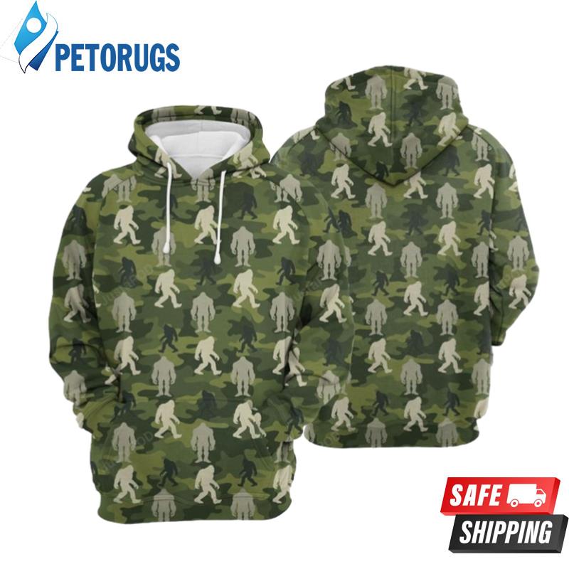 Bigfoot Camo Men And Women Bigfoot Camo Bigfoot Bigfoot 3D Hoodie