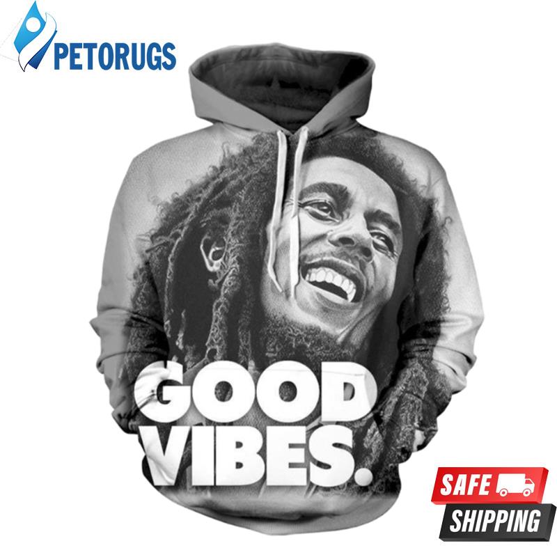 Bob Marley Good Vibes 3D Hoodie