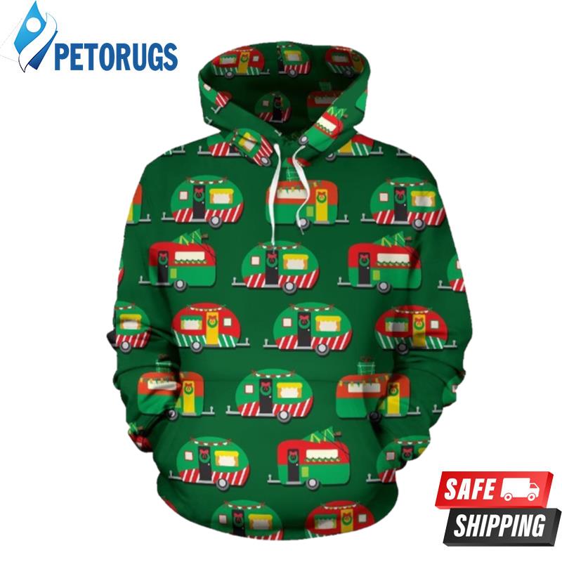 Camper Camping Christmas Themed 3D Hoodie