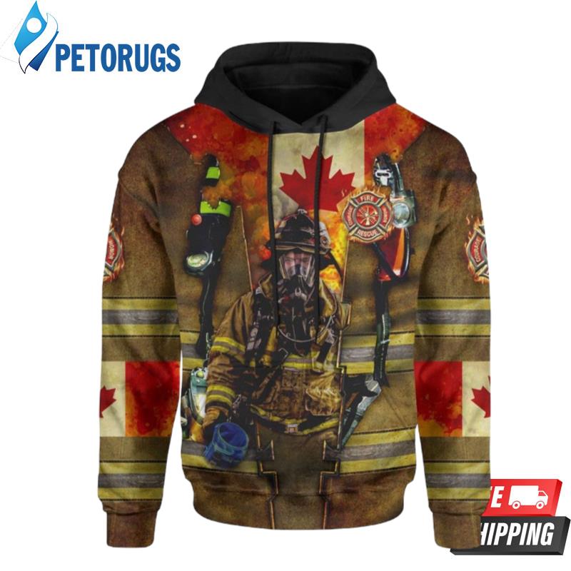 Canadian Firefighter Canada Canadian Firefighter 3D Hoodie