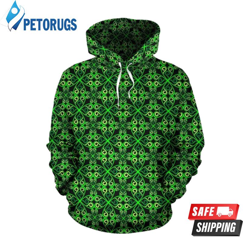 Celtic Green Neon 3D Hoodie