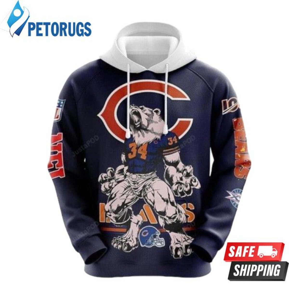 Chicago Bears Ncaa Football Chicago Bears Chicago Bears 3D Hoodie - Peto  Rugs