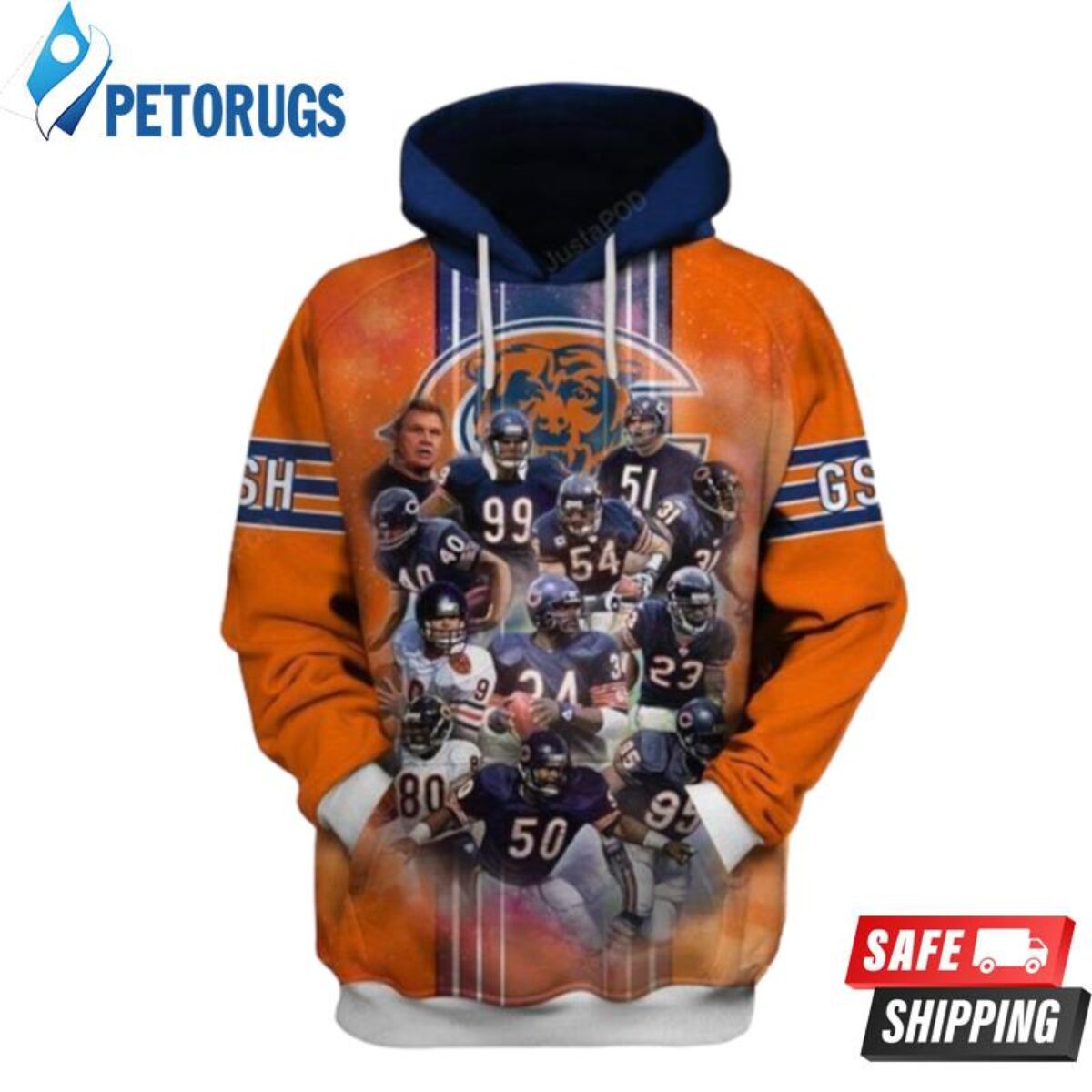 Chicago Bears Hall Of Famers Ncaa Football 3D Hoodie