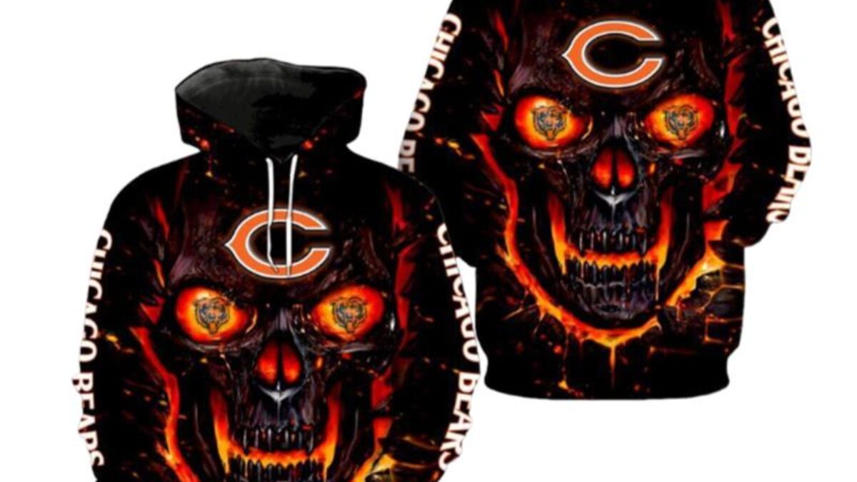 Chicago Bears polo shirt new skull graphic gift for fan 