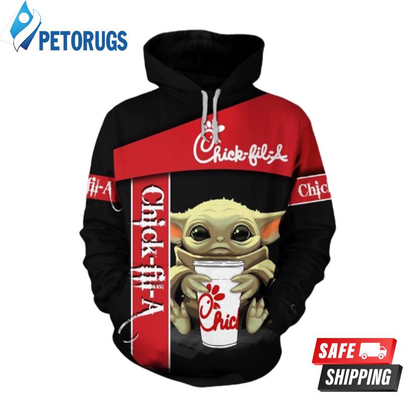 Chick Fill A Baby Yoda 3D Hoodie