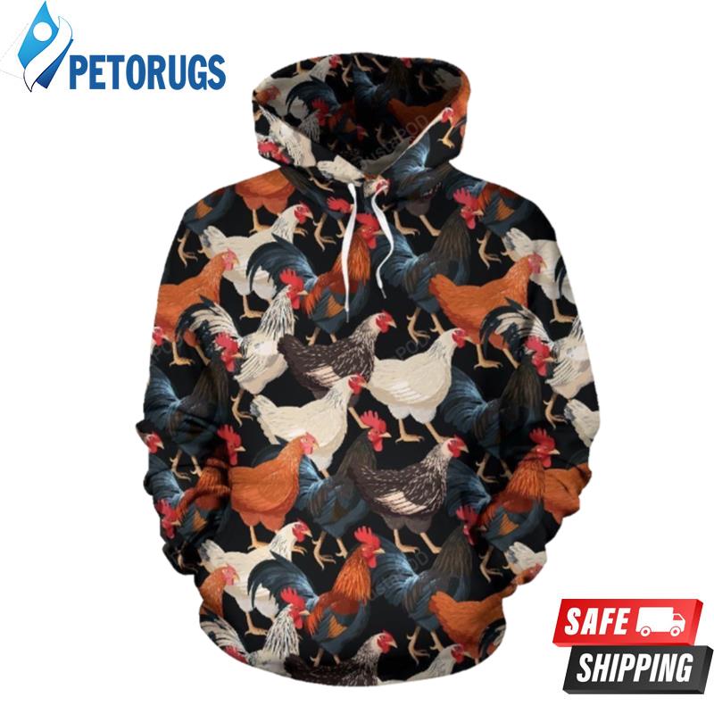 Chicken Pattern 3D Hoodie