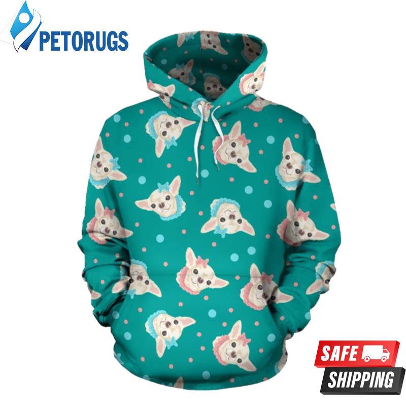 Chihuahua Polka Dot Pattern 3D Hoodie