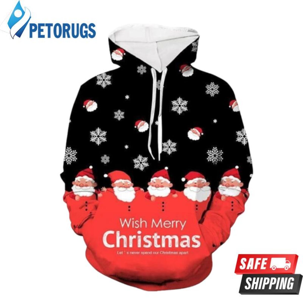 Santa Claus Louis Vuitton Hoodie -  Worldwide Shipping