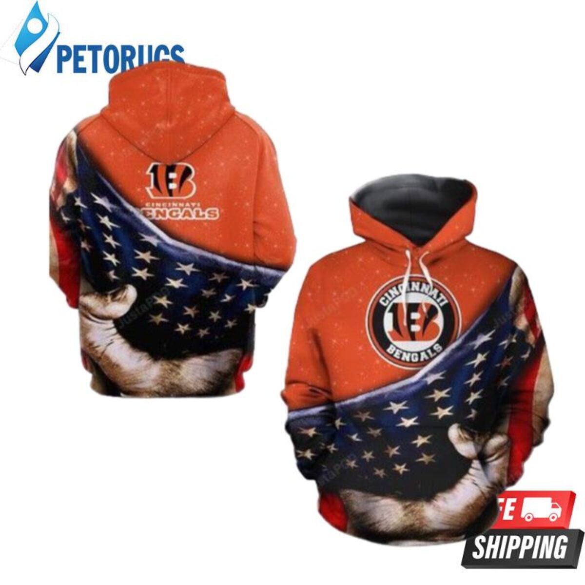 Cincinnati Bengals 3 3D Hoodie - Peto Rugs