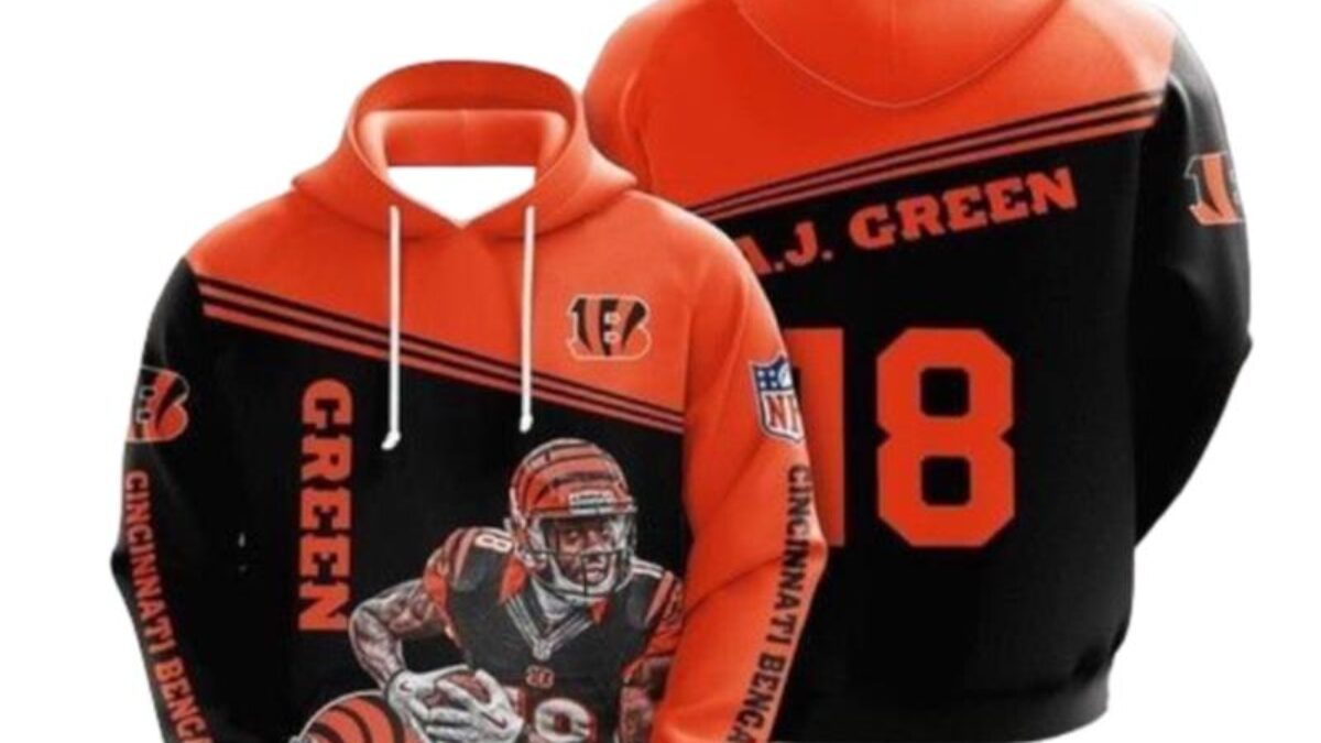 Cincinnati Bengals Green 18 3D Hoodie - Peto Rugs