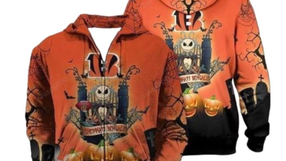 : Vintage Retro Bengals Zip Hoodie : Sports & Outdoors