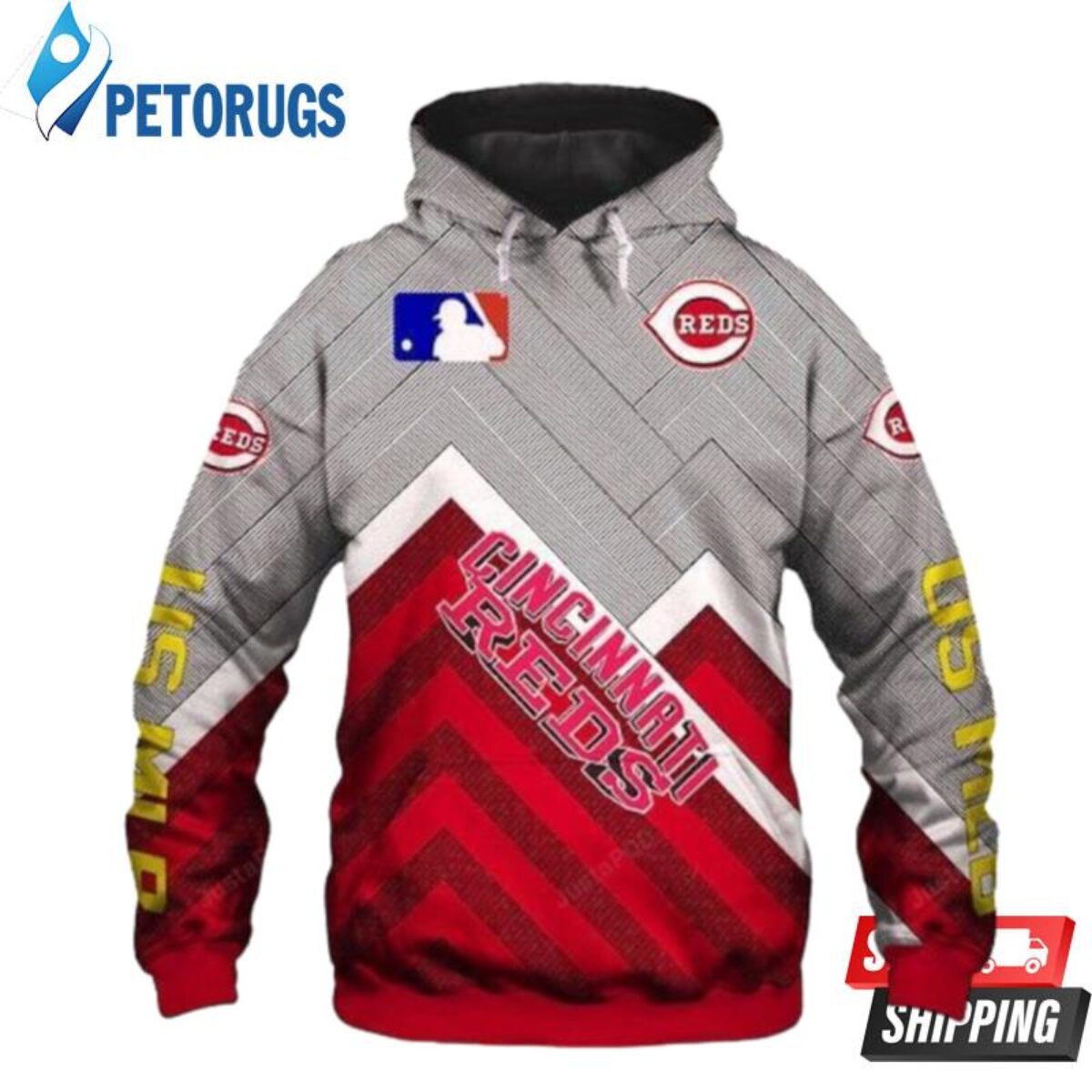 Cincinnati Reds MLB Custom Number And Name 3D Hoodie For Men And