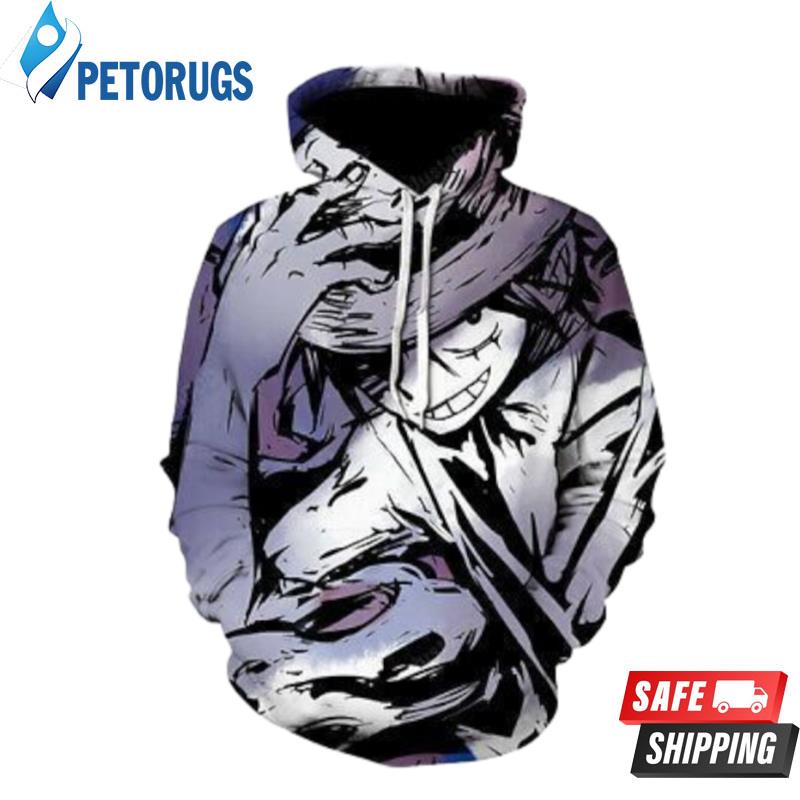 Cloudstyle One Piece Luffy And Pered Custom One Piece Graphic 3D Hoodie