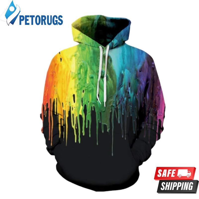 Colorful Black 3D Hoodie