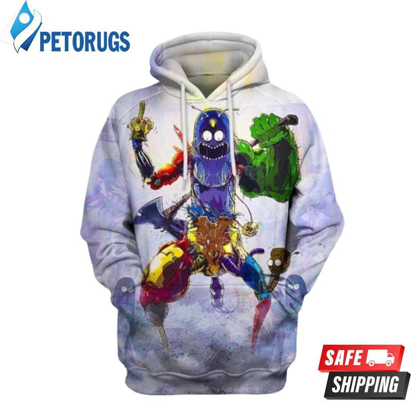 Crazy Pickle Rick Rick And Morty 3D Hoodie