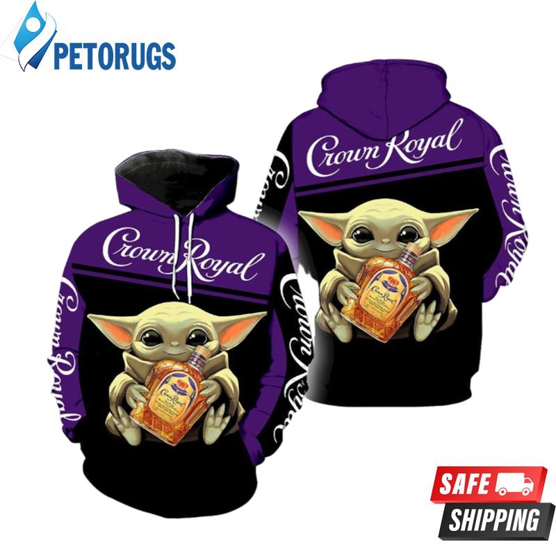 Crown Royal Baby Yoda Full For Men And Women 3D Hoodie