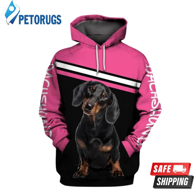 Dachshund Alone Together 3D Hoodie