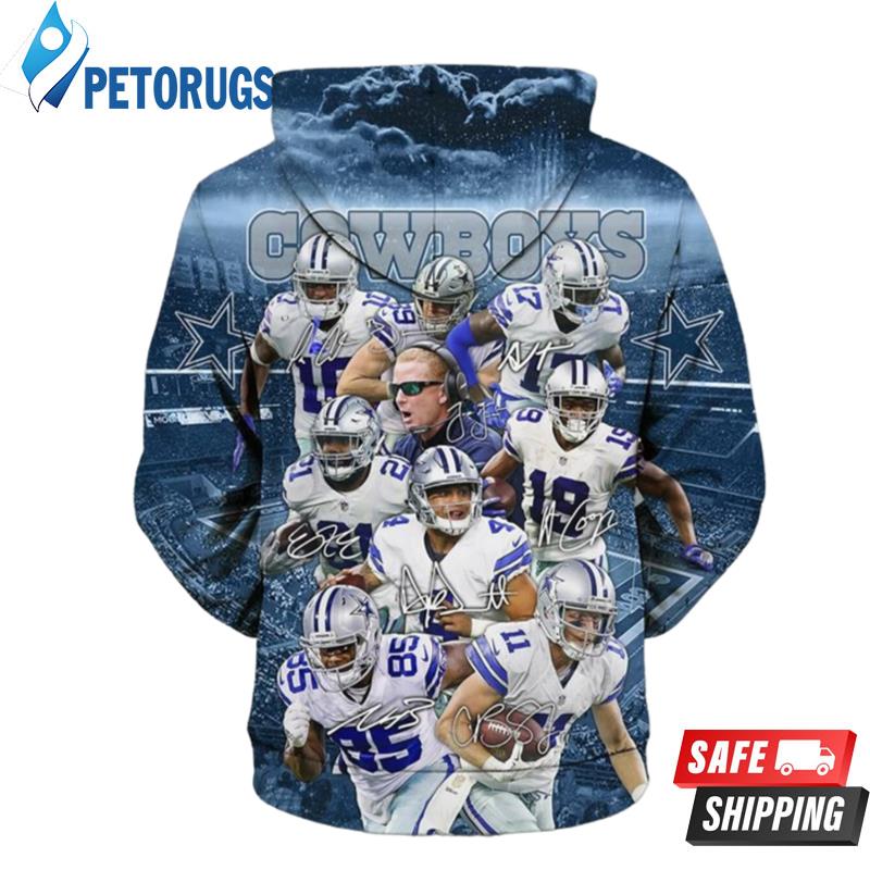 Dallas Cowboys Nfl Football White 3d Hoodie Dallas Cowboys Fan