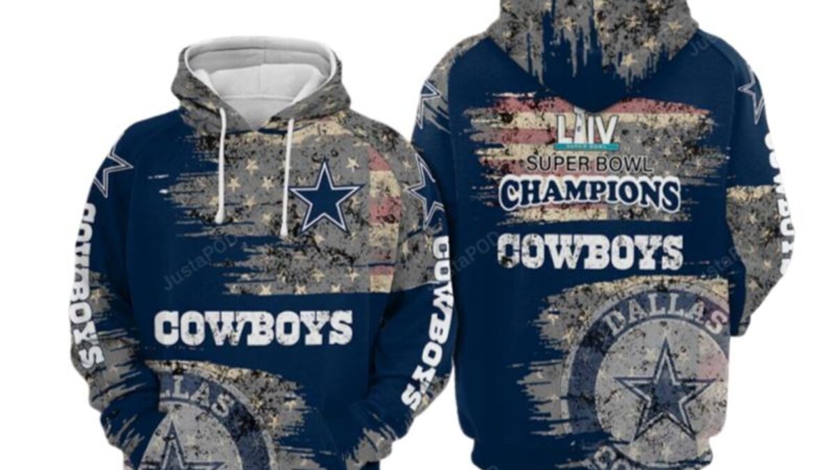 Dallas Cowboys Nfl Football Camouflage Flag American Dallas Cowboys 3D  Hoodie - Peto Rugs