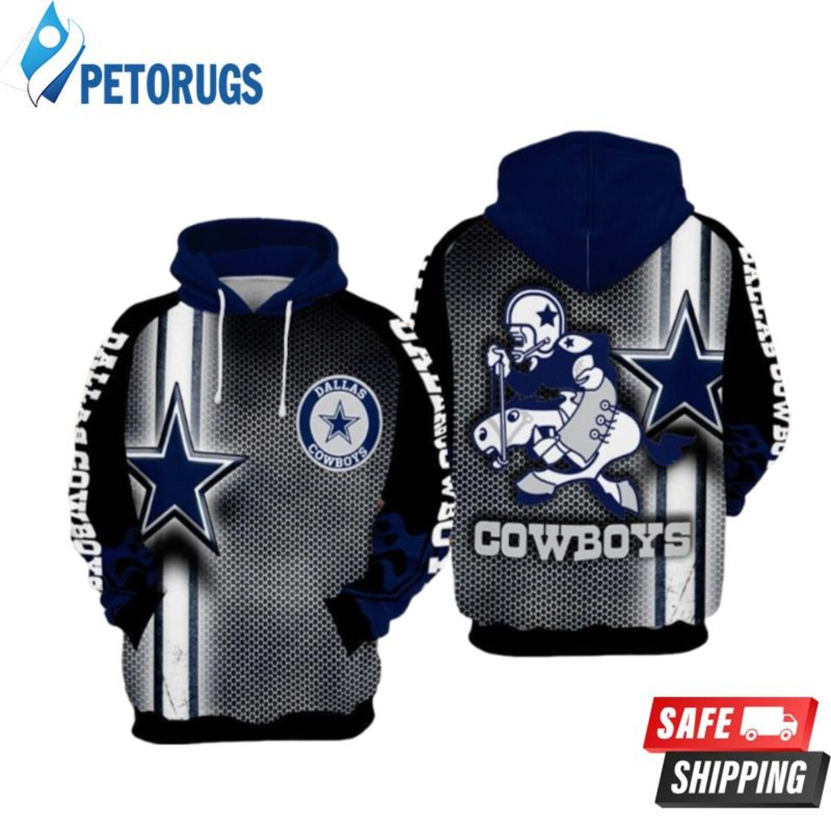 Dallas Cowboys Nfl Navy Camoflage 3D Hoodie - Peto Rugs