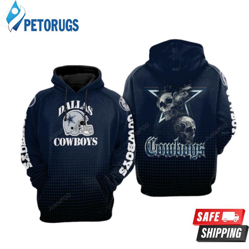 Skull Dallas Cowboys Nfl Men And Women Dallas Cowboys Nfl Dallas Cowboys 3D  Hoodie - Peto Rugs