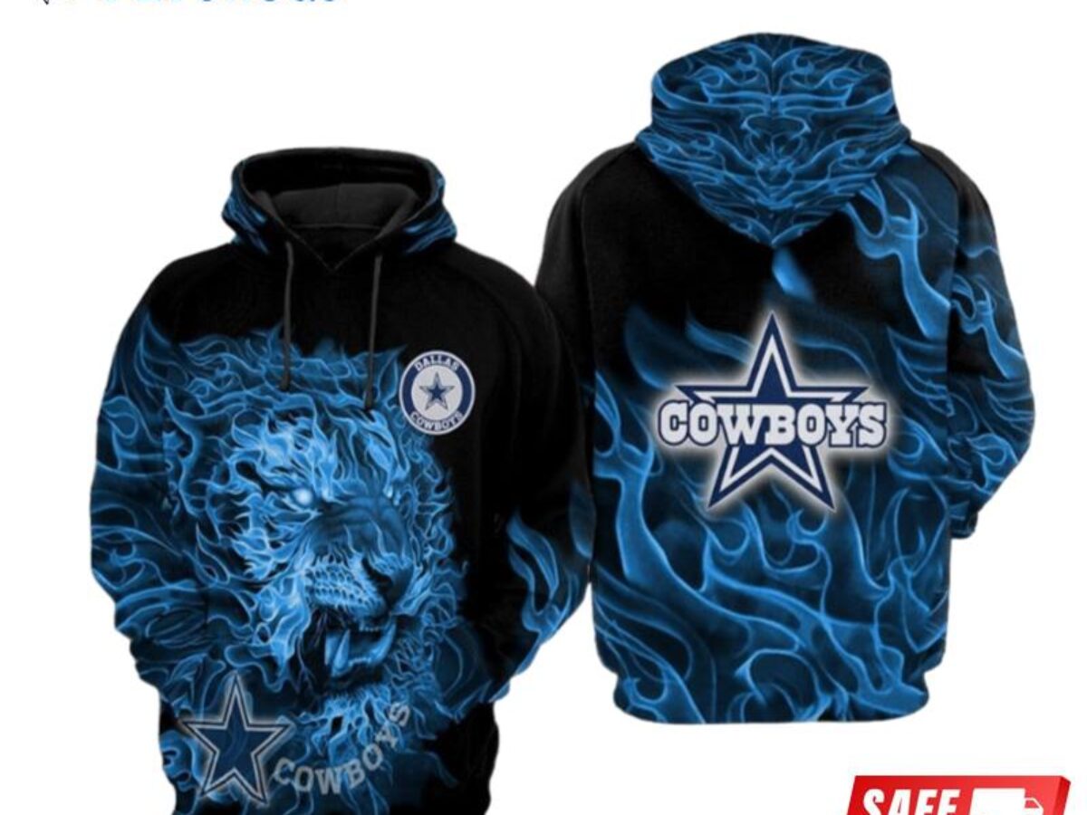 Dallas Cowboys Nfl Football Smoke Blue White 3D Hoodie For Men For Women