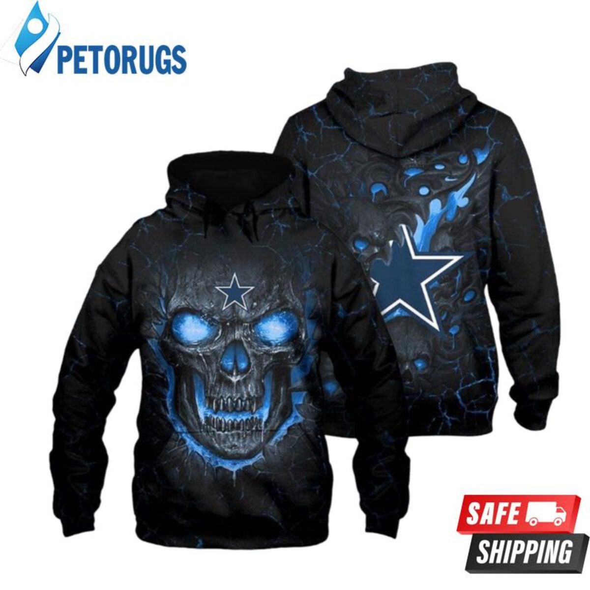 Dallas cowboys skull outlet hoodie