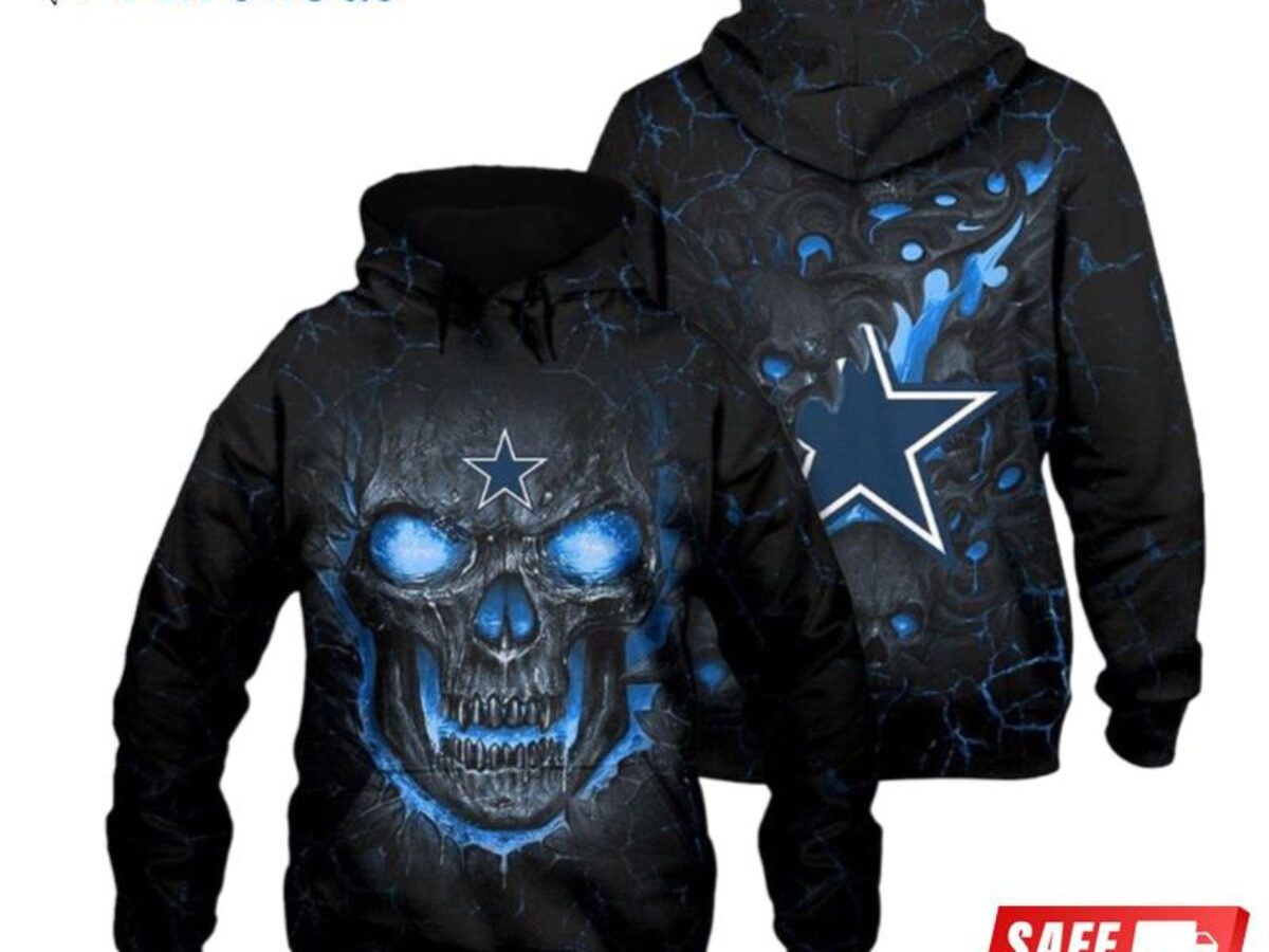 NFL Dallas Cowboys 3D Hoodie All Over Print Skull Game Day Essential