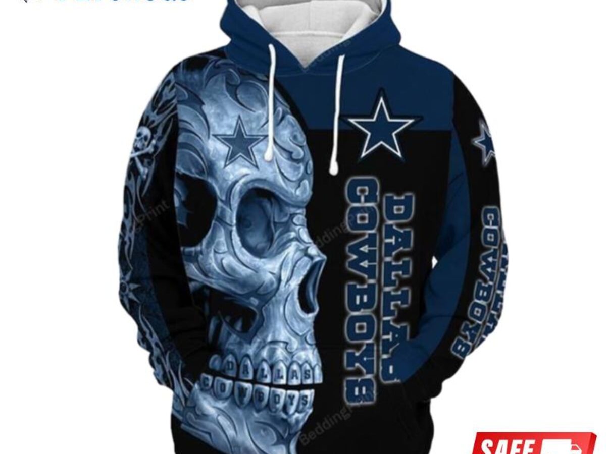 Dallas Cowboys Ncaa Football Skull Dallas Cowboys 3D Hoodie - Peto Rugs