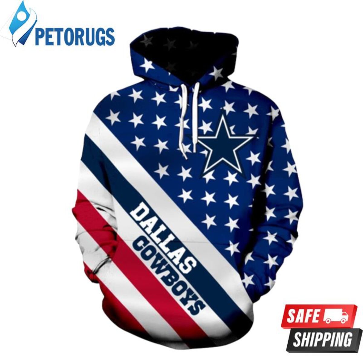 Dallas Cowboys Nfl Navy Camoflage 3D Hoodie - Peto Rugs