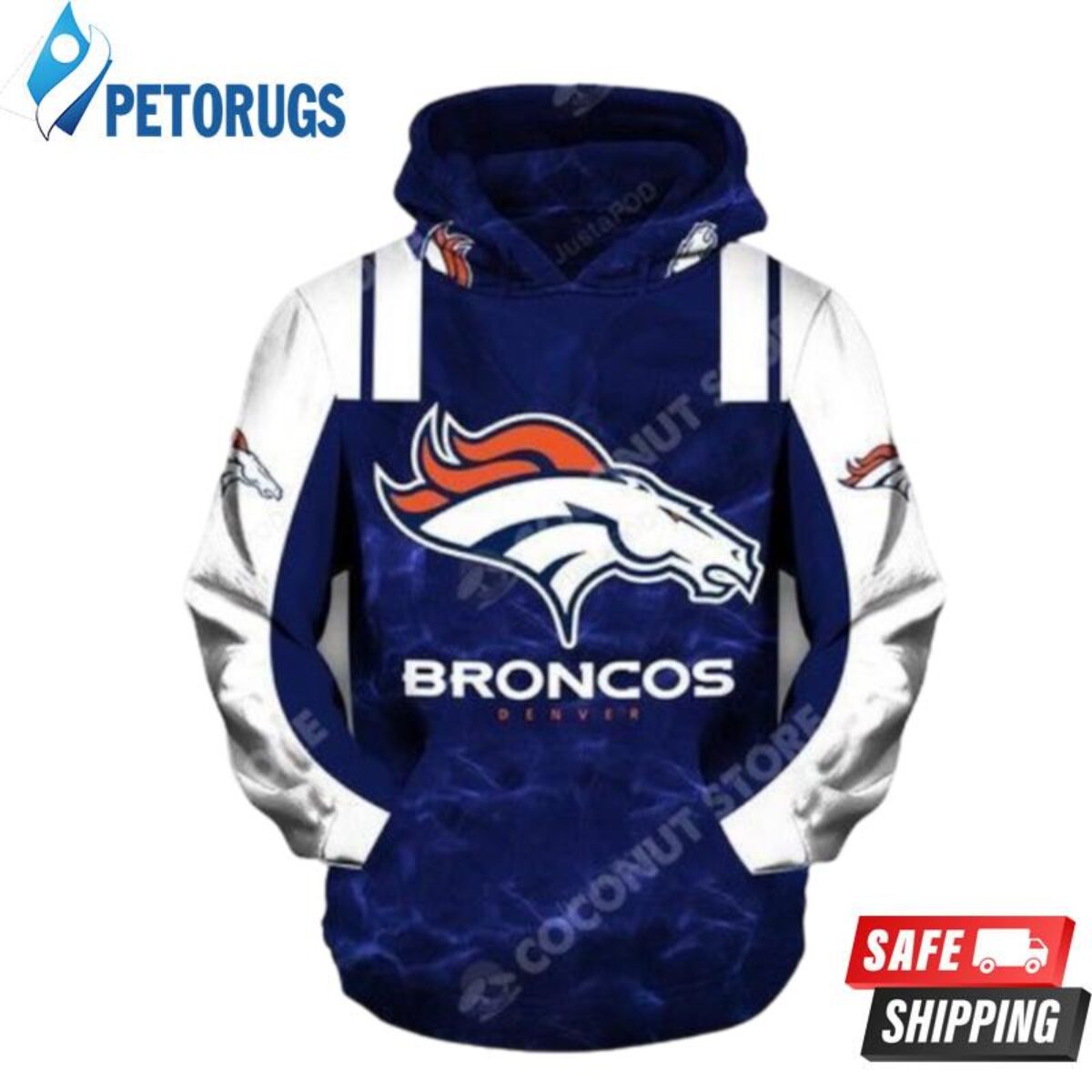 Men / Women Denver Broncos 3D Zipper Hoodie, Denver Broncos Zipper