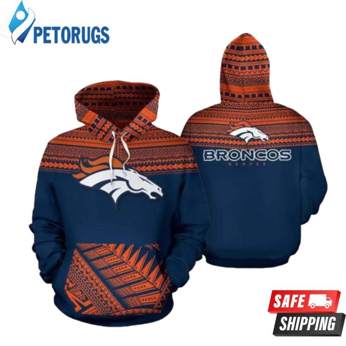 Denver Broncos 3D Hoodie Pullover Sweatshirt NFL for fans