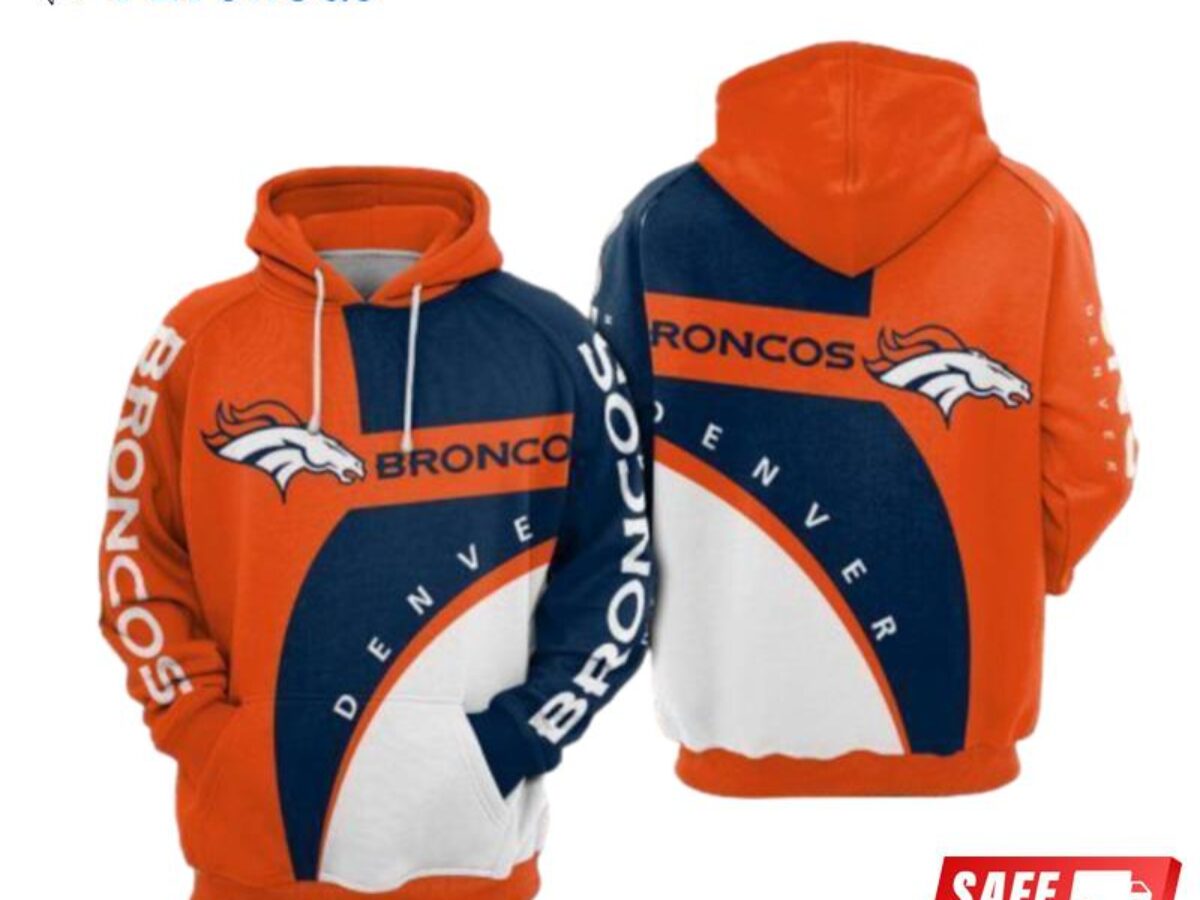 Denver Broncos Nfl Football Orange Blue Denver Broncos 2 3D Hoodie - Peto  Rugs