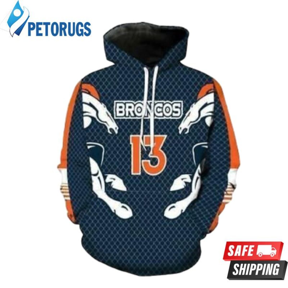 Denver Broncos Youth Take the Lead Pullover Hoodie - Navy