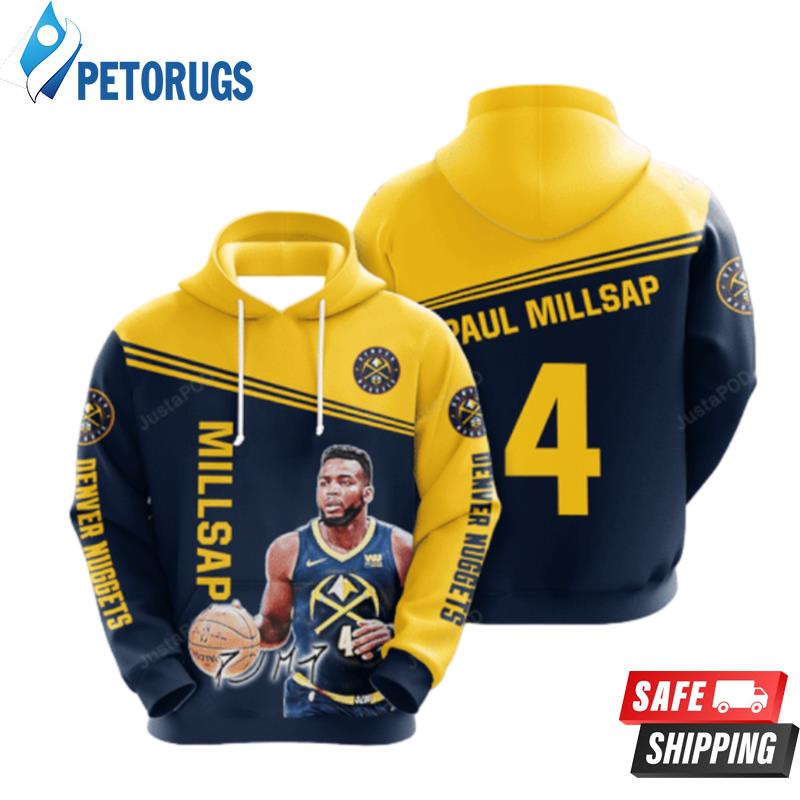 Denver Nuggets Paul Millsap 3D Hoodie