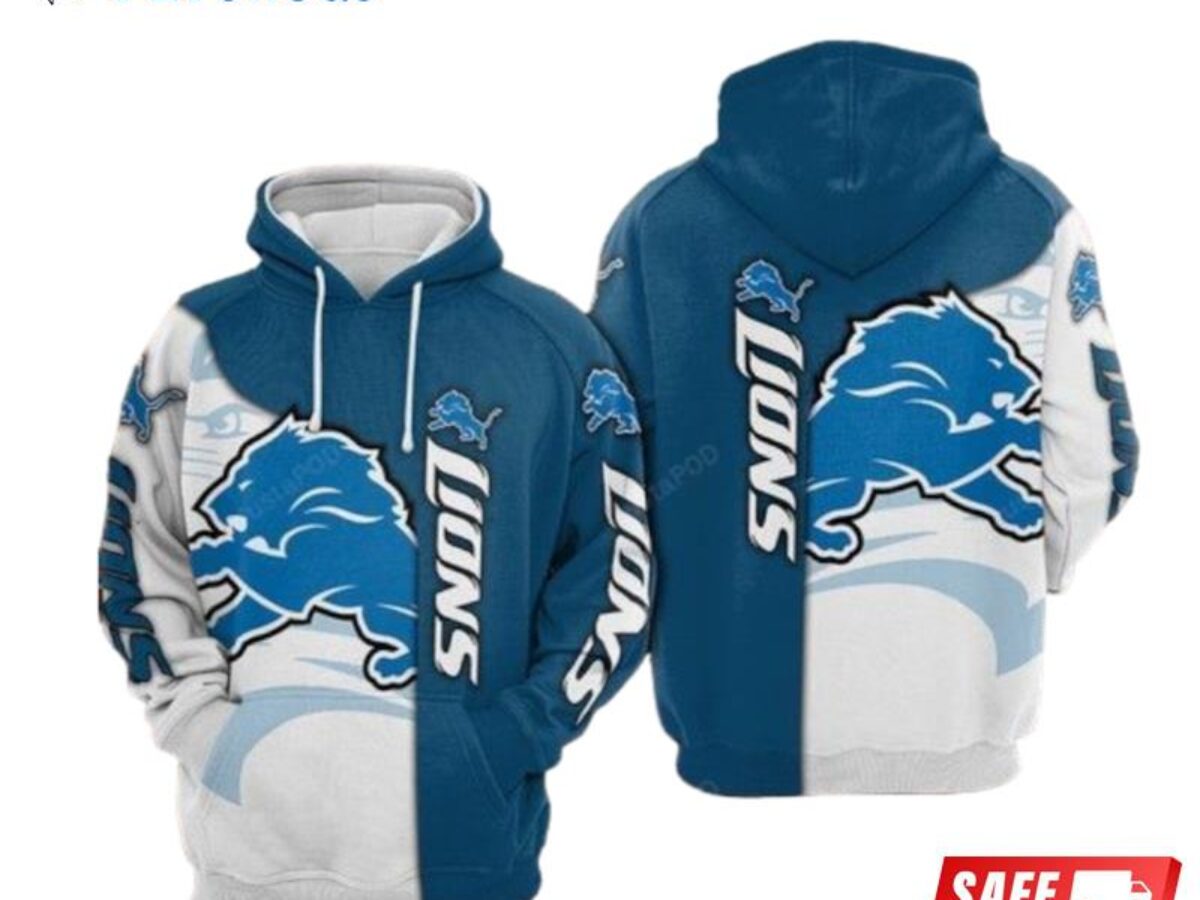 Detroit Lions Ncaa Football Many Logo Detroit Lions Detroit Lions 3D Hoodie  - Peto Rugs