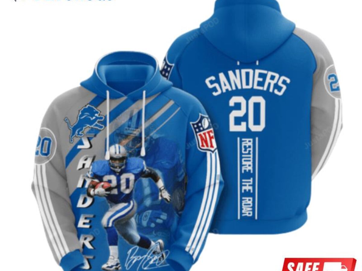 Detroit Lions Barry Sanders 3D Hoodie - Peto Rugs