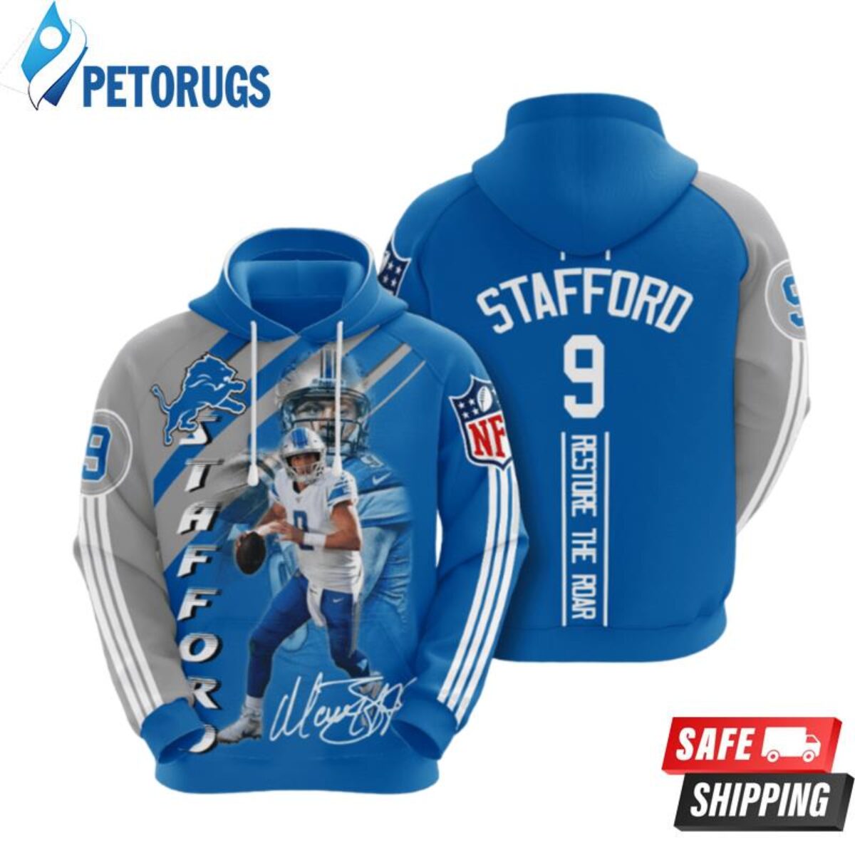 Detroit Lions Matthew Stafford 1 3D Hoodie - Peto Rugs