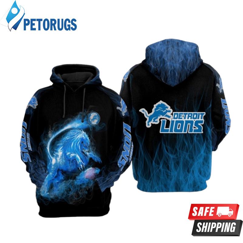 Detroit Lions Nfl Football Lions Smoke 3d Hoodie For Men For Women